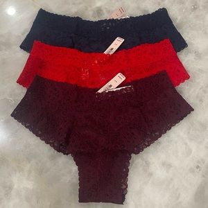 Victoria’s Secret Cheeky Lace Panty Set